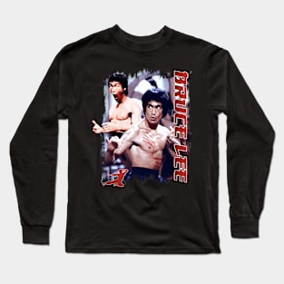 Movie Bruce Jeet Kune Do Be Water Lee Vintage Long Sleeve T-Shirt